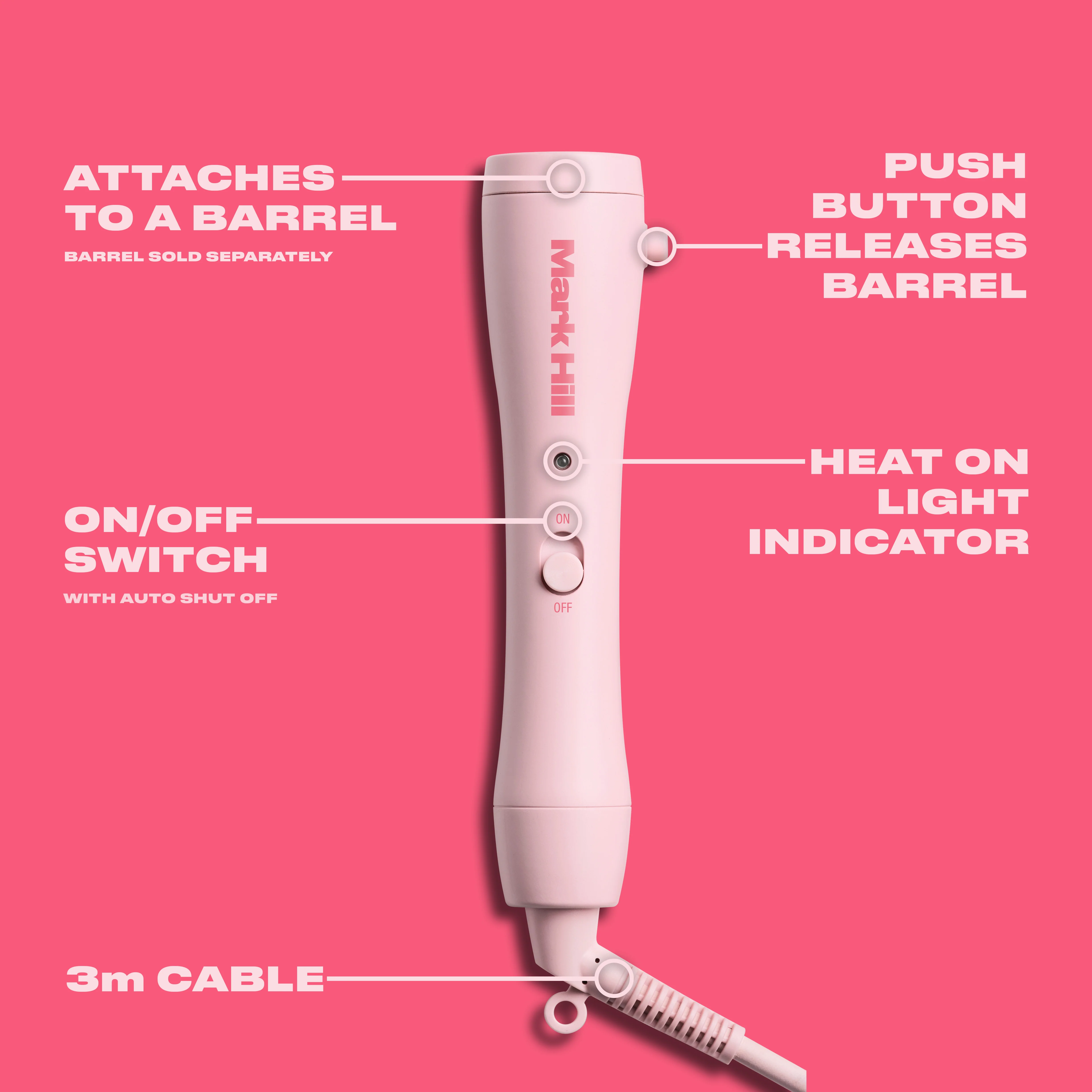 Styling Wand Handle, Pink Edition - Image 3